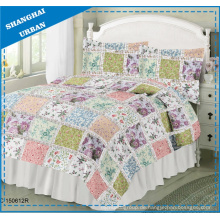 Blumengarten bedruckte Polyester Patchwork Steppdecke